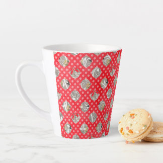 Taza De Café Latte Patrón de Navidades elegantes