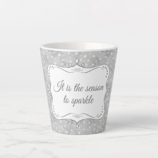 Taza De Café Latte Patrón de Navidades elegantes y personalizados