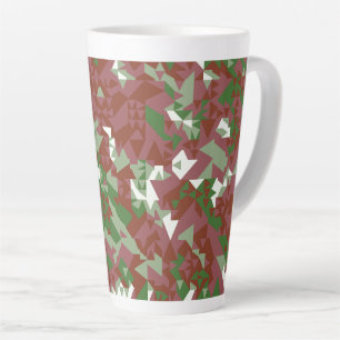 Taza De Café Latte Patrón de Navidades geométricos eclécticos Mod Ret