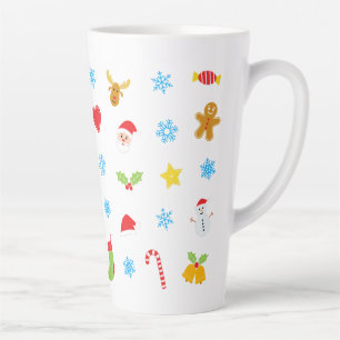 Taza De Café Latte Patrón de Navidades pequeños