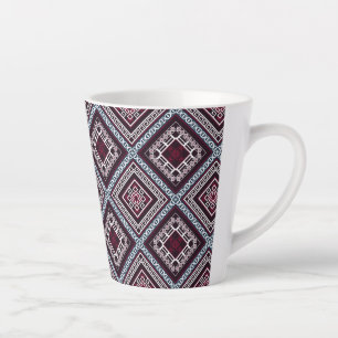 Taza De Café Latte Patrón de ornamentos