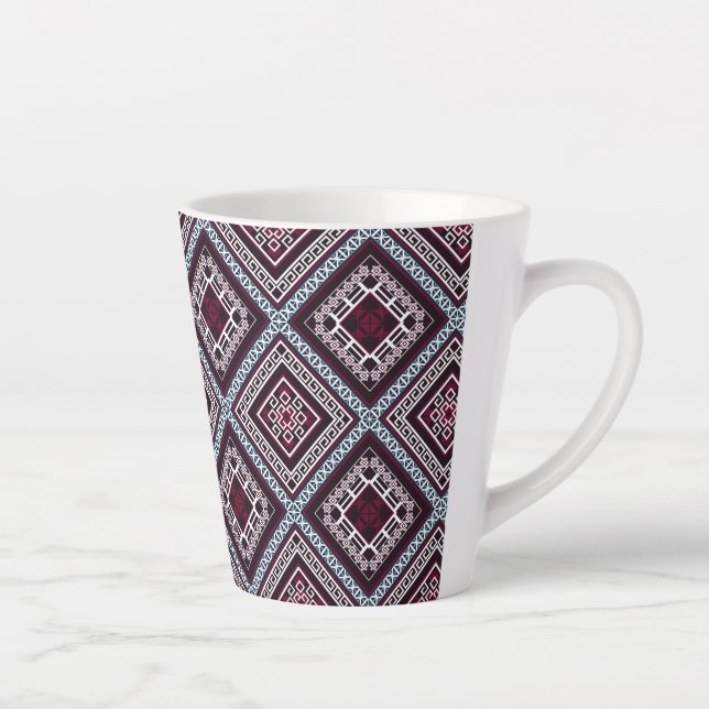 Taza De Café Latte Patrón de ornamentos (Derecha)