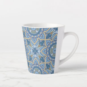Taza De Café Latte Patrón de ornamentos 2
