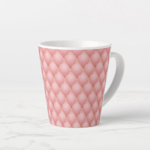 Taza De Café Latte Patrón de oro de oro rosa rosa rosa de Rubor de lu