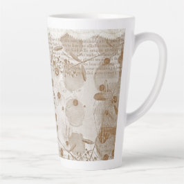 Taza De Café Latte patrón de papel digital