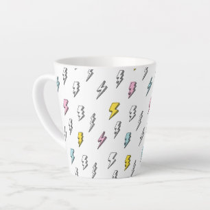 Taza De Café Latte Patrón de pernos de luz de garganta