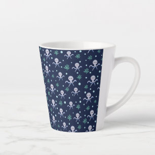 Taza De Café Latte Patrón de Pulpo Adorable