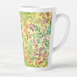 Taza De Café Latte Patrón de ramas Diseño-78466