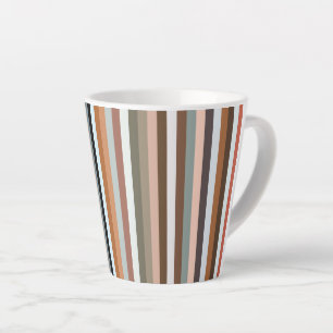 Taza De Café Latte Patrón de rayas multicolor