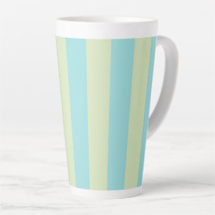 Taza De Café Latte Patrón de rayas suaves pastel – Crema de lima y la