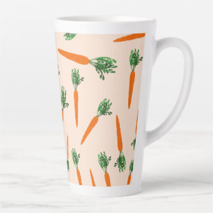 Taza De Café Latte Patrón de restricción de naranja