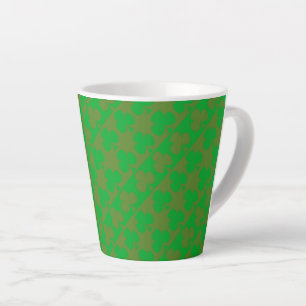 Taza De Café Latte Patrón de trébol