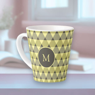 Taza De Café Latte Patrón de triángulos