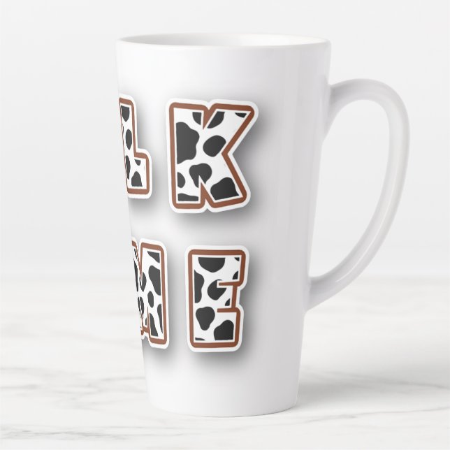Taza De Café Latte Patrón de vaca hora de leche (Derecha)