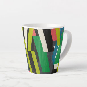 Taza De Café Latte Patrón diagonal deslizante