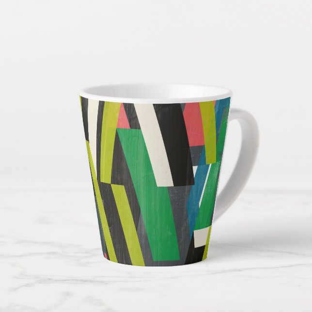 Taza De Café Latte Patrón diagonal deslizante (Ángulo derecho)