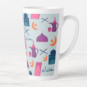 Taza De Café Latte Patrón feliz de Ramadán