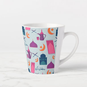 Taza De Café Latte Patrón feliz de Ramadán
