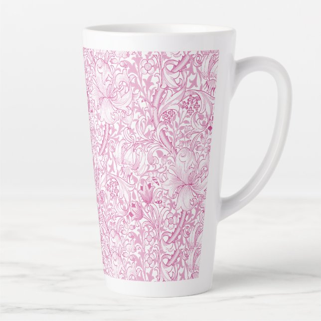 Taza De Café Latte Patrón floral William Morris Golden Lily (Derecha)