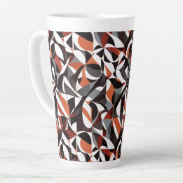 Taza De Café Latte Patrón geométrico abstracto 32 - Latte Mug