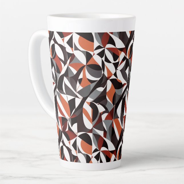 Taza De Café Latte Patrón geométrico abstracto 32 - Latte Mug (Ángulo izquierdo)