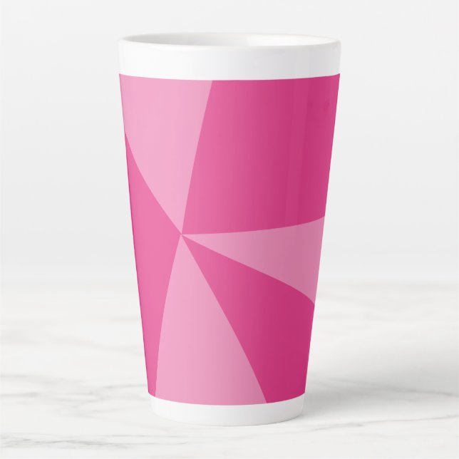 Taza De Café Latte Patrón geométrico de triángulos (Anverso)