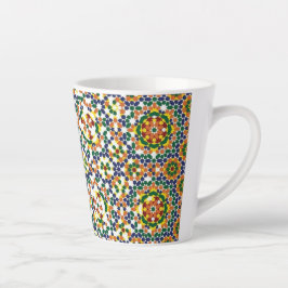 Taza De Café Latte Patrón geométrico marroquí