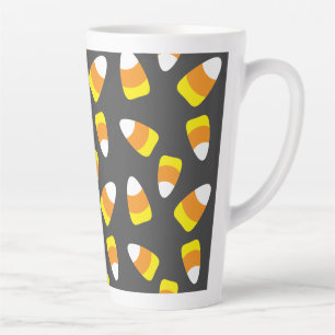 Taza De Café Latte Patrón Halloween Candy Corn
