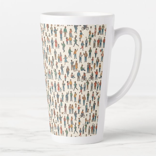 Taza De Café Latte Patrón Humano (Derecha)