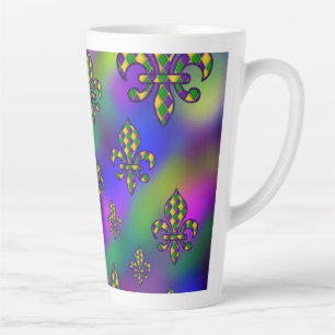 Taza De Café Latte Patrón Mardi Gras