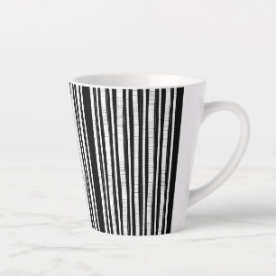 Taza De Café Latte Patrón moderno de rayas verticales