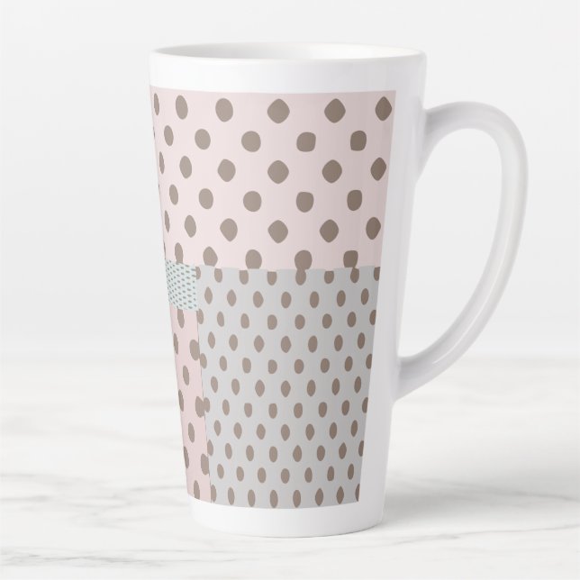 Taza De Café Latte Patrón punteado (Derecha)