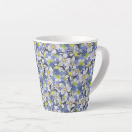 Taza De Café Latte Patrón sin costura de Columbines