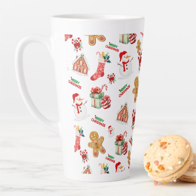 Taza De Café Latte Patrón sin soldadura de los navidades (In situ)