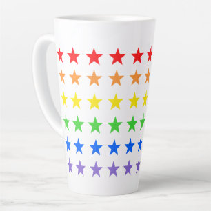 Taza De Café Latte Patrón Starry de color moderno