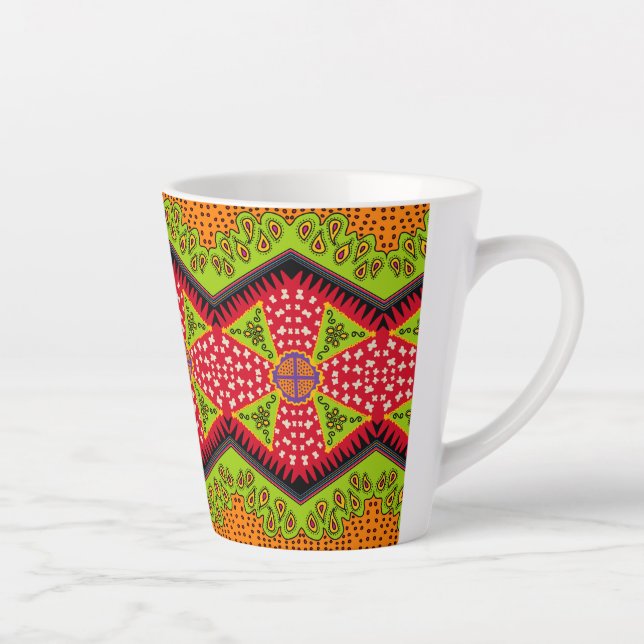 Taza De Café Latte patrón zigzag (Derecha)