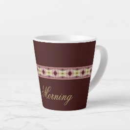 Taza De Café Latte Patronato De Vino Floral