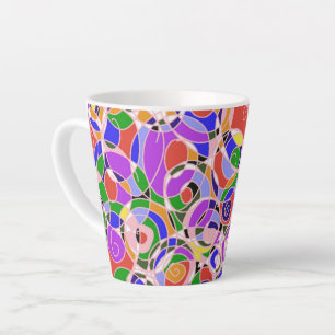 Taza De Café Latte Patrones abstractos