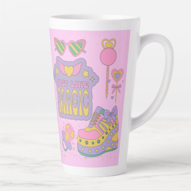 Taza De Café Latte patrones de los 90  (Derecha)