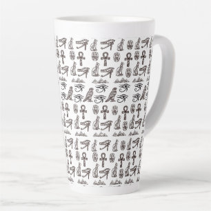 Taza De Café Latte Patrones Digitales Intemporales de Antigüedades Eg