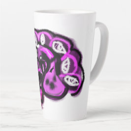 Taza De Café Latte Pavo real púrpura