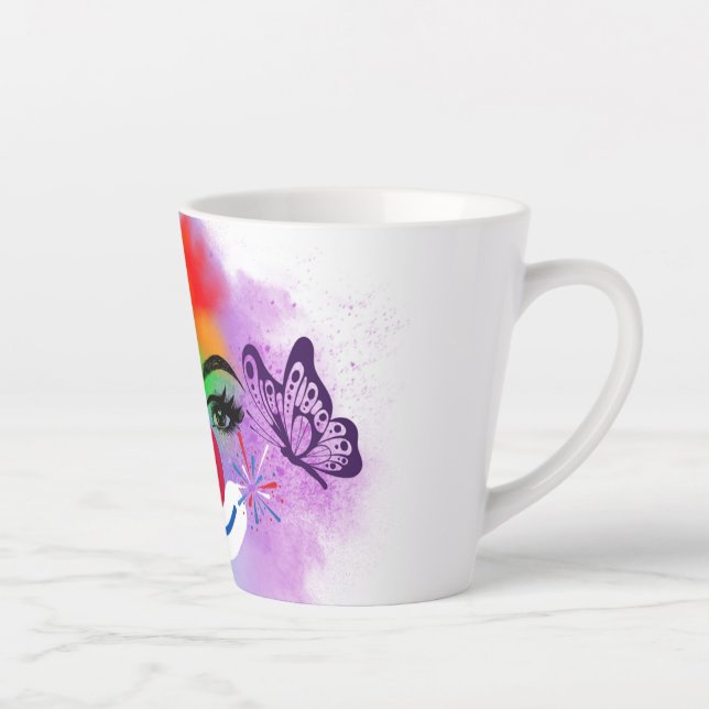 Taza De Café Latte Payaso y maquillaje (Derecha)