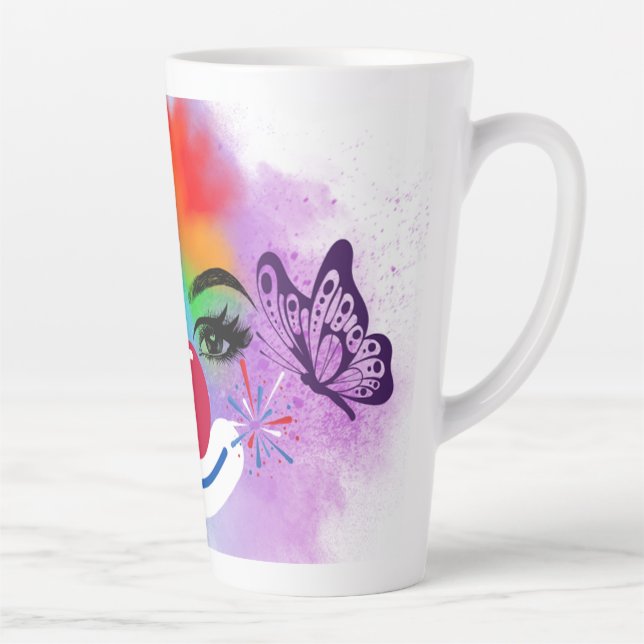 Taza De Café Latte Payaso y maquillaje (Derecha)