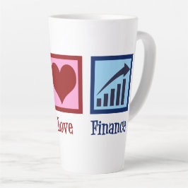 Taza De Café Latte Peace Love Finance