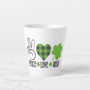 Taza De Café Latte Peace Love Irish-60682