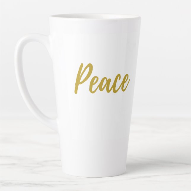 Taza De Café Latte Peace Tall Latte Mug (Izquierda)