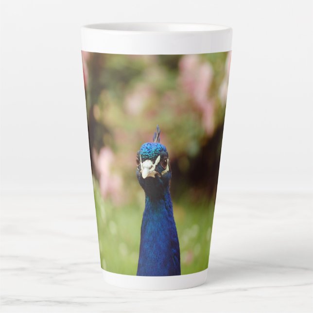 Taza De Café Latte Peacock (Anverso)