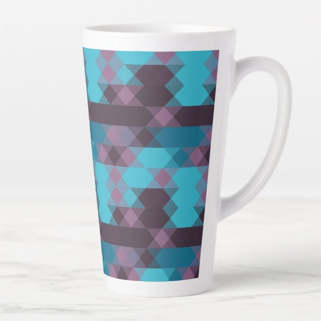 Taza De Café Latte peacock blue, purple, topaz blue and thunder (Derecha)
