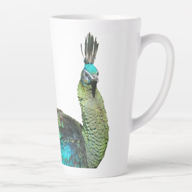 Taza De Café Latte Peacock indonesio Latte Mug (Derecha)