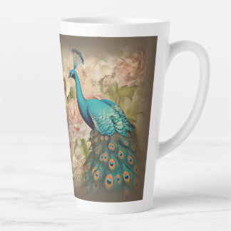 Taza De Café Latte Peacock (matching journal available)